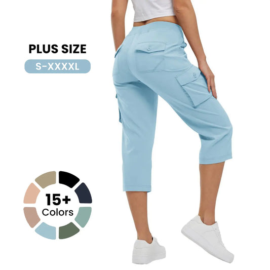 🥾 Women’s Lightweight Cargo Capris – Quick-Dry Hiking & Outdoor Shorts 🌿