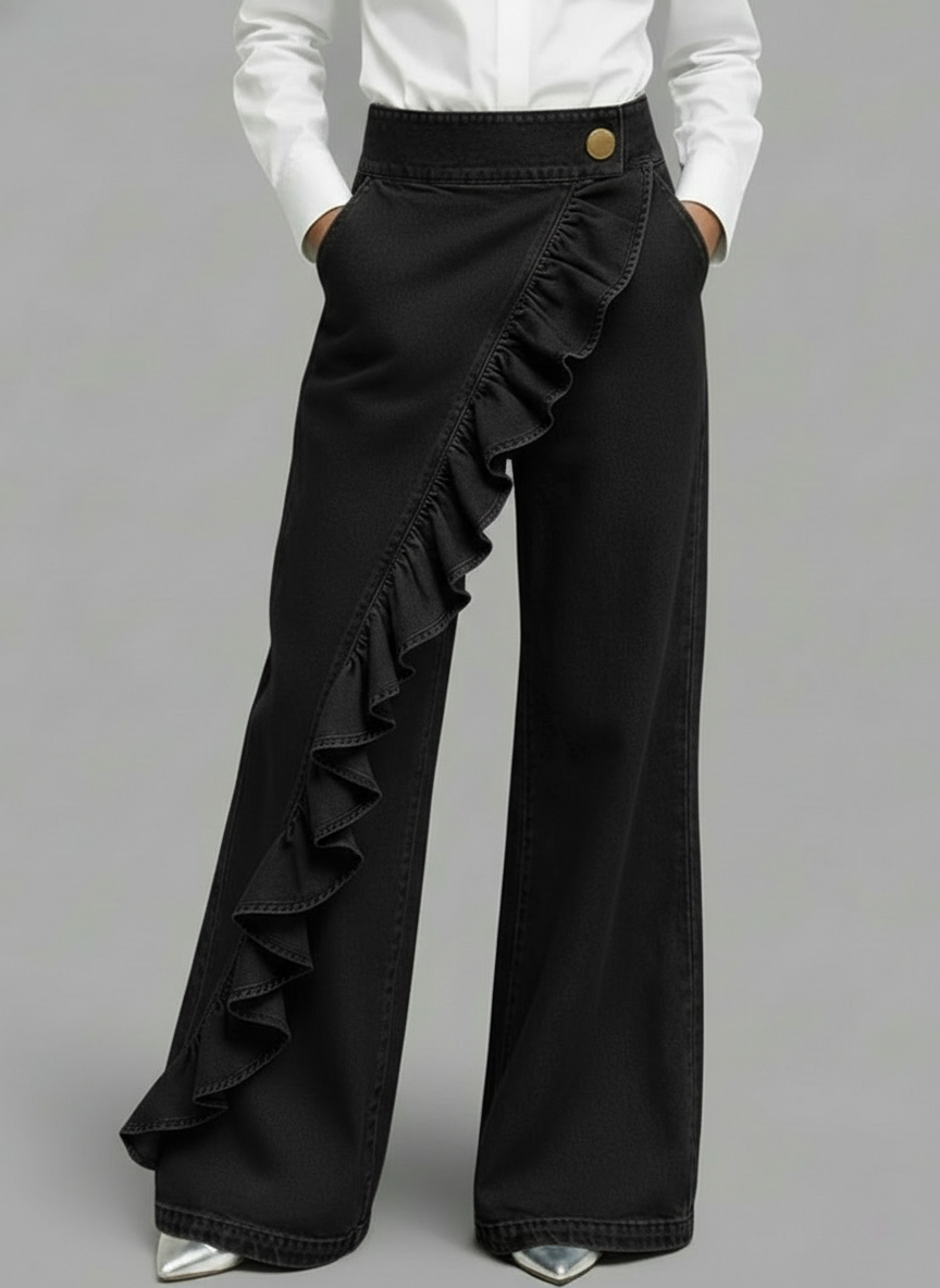 🎁New Arrivals🔥Women's single ruffled jeans
