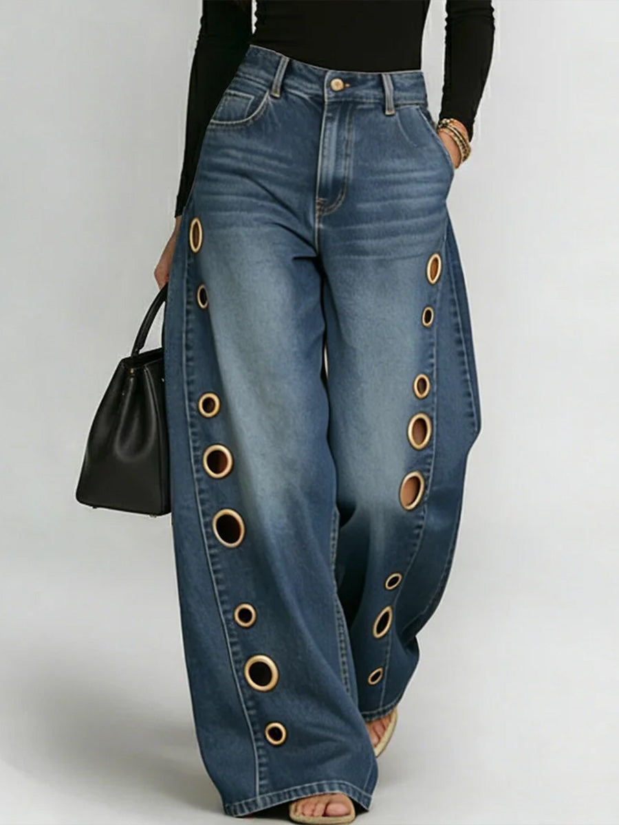 ✨✨LAST DAY SAVE 49% ⏰Women's New High-waisted Casual Loose Wide-leg Jeans