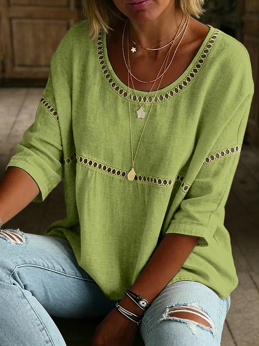 🎁New Arrivals🔥 Women's Vintage Casual Loose Linen Blouse Shirt