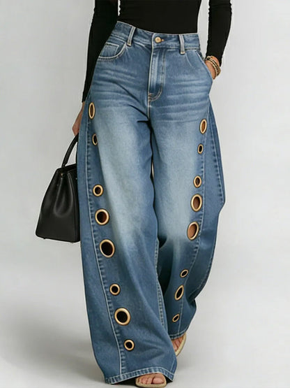 ✨✨LAST DAY SAVE 49% ⏰Women's New High-waisted Casual Loose Wide-leg Jeans