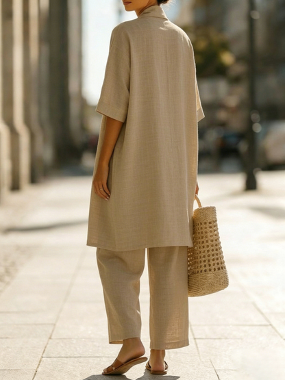 🎁New Arrivals🔥Minimalist Linen-cotton Three-piece Set - Comfortable For Everyday Wear